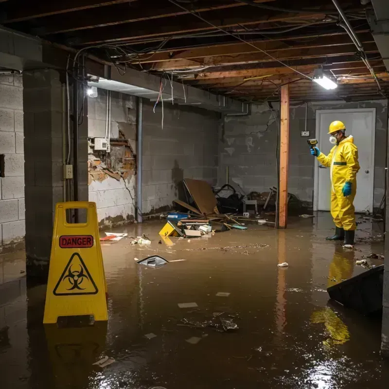 Flooded Basement Electrical Hazard in Hannibal, MO Property