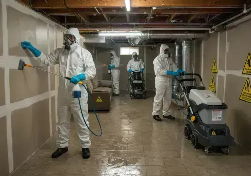 Basement Moisture Removal and Structural Drying process in Hannibal, MO